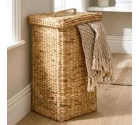 Dibor Traditional Style Natural Water Hyacinth Laundry Basket H56 X W31Cm