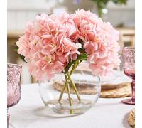 Dibor Traditional Style Pink Hydrangeas In Glass Globe Table Vase Wedding Decorations Ideas