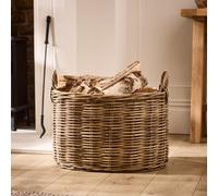 Dibor Traditional Style Premium Large Oval Fireplace Log Storage Basket