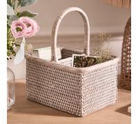 Dibor Traditional Style Premium Rattan Kitchen Storage Basket Utility Caddy