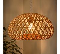 Dibor Traditional Style Rattan Basket Weave Easy Fit Ceiling Shade H26 X D43Cm