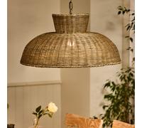 Dibor Traditional Style Round Rattan Disk Pendant Ceiling Light Shade