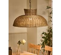 Dibor Traditional Style Round Rattan Disk Pendant Ceiling Light Shade H33 x Dia 69cm in Natural Dibor Natural