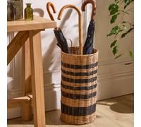 Dibor Traditional Style Striped Wicker Home Decor Umbrella Stand