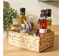 Dibor Traditional Style Water Hyacinth Kitchen Storage Utility Basket in Natural | Size: Medium Dibor Natural M