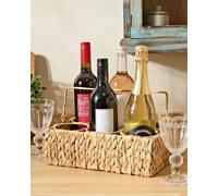 Dibor Traditional Style Water Hyacinth Six Section Kitchen Storage Bottle Holder in Natural | Size: Medium Dibor Natural M