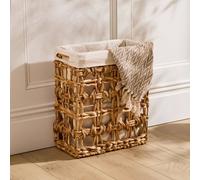 Dibor Traditional Style Wicker Medium Rectangular Indoor Storage Basket with Cotton H48 x W41cm in Natural Dibor Natural M
