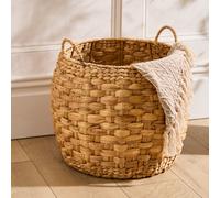 Dibor Traditional Style Wicker Medium Round Indoor Storage Basket With Handles H42 X Dia. 42Cm