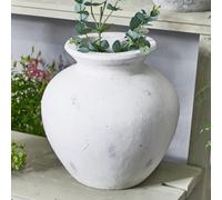 Dibor Traditional Textured White Antique Style Vase H41 X Dia39Cm