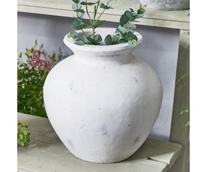 Dibor Traditional Textured White Antique Style Vase H41 X Dia39Cm