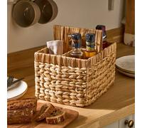Dibor Traditional Water Hyacinth Indoor Compartment Storage Basket in Natural Dibor Natural