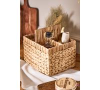 Dibor Traditional Water Hyacinth Indoor Compartment Storage Basket in Natural Dibor Natural