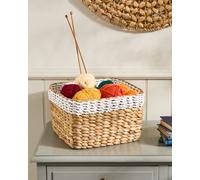 Dibor Traditional Water Hyacinth Indoor Home Décor Storage Basket in Natural Dibor Natural