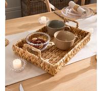 Dibor Traditional Water Hyacinth Medium Rectangular Serving Tray in Natural Dibor Natural