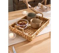 Dibor Traditional Water Hyacinth Medium Rectangular Serving Tray in Natural Dibor Natural