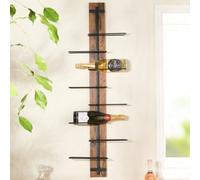 Dibor Traditional Wooden Upright 8 Bottle Wine Rack Wine Bottle Holder
