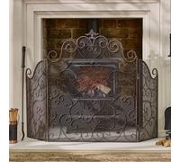 Dibor Vintage Country Fireplace Fire Guard Black Fire Screen H78cm x W115cm Dibor Black