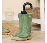 Dibor Vintage Country Style Freestanding Green Ceramic Umbrella Stand
