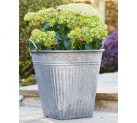 Dibor Vintage Effect Grey Spring Summer Indoor Outdoor Garden Planter with Handle (Dia) 51cm, (H) 46cm | Size: Large Dibor Grey Large