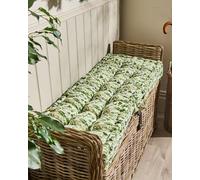 Dibor Vintage Green Leaf Print Cotton Indoor Hallway Furniture Bench Seat Pad Cushion L112cm x W44cm | Size: Large Dibor Green Large