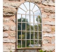 Dibor Vintage Indoor Distressed Finish Arched Wall Mirror H60Cm X W36Cm
