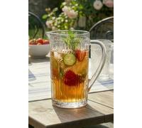 Dibor Vintage Luxury Embossed Glass Pitcher Jug Wedding Decor Glassware Jug