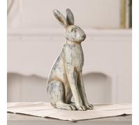 Dibor Vintage Small Grey Rabbit Hare Ornament Decorative