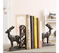 Dibor Vintage Style Antique Pair Of Cast Iron Stag Bookends