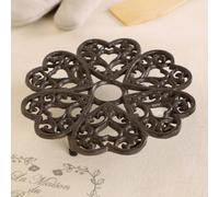 Dibor Vintage Style Cast Iron Brown Trivet Love Heart Pan Rest Hot Pot Stand Kitchen Work Top Gift Idea