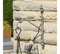 Dibor Vintage Style Cast Iron Hanging Bracket Weathered Effect Wall Mounted Decorative Garden Hanging Basket Lantern Hook Wall Bracket