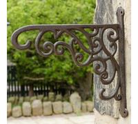 Dibor Vintage Style Cast Iron Ornate Scrolled Wall Bracket Outdoor Basket Hanger Garden Hanging Basket Bracket