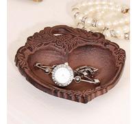 Dibor Vintage Style Cast Iron Trinket Dish Brown Love Heart Ring Earring Cufflink Key Dish With Baroque Edge