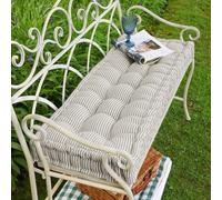 Dibor Vintage Style Cotton Grey Striped Reversible Garden Outdoor Cushion L105Cm X W42Cm
