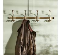 Dibor Vintage Style Duke Long Antique Brass Metal Coat Holder Wall Hooks