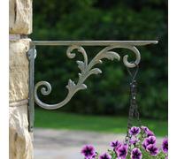Dibor Vintage Style Fern Green Ornate Wall Bracket Outdoor Basket Hanger Garden Hanging Basket Bracket