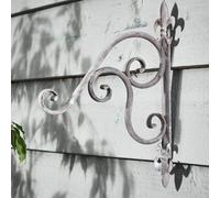 Dibor Vintage Style Fleur De Lys Ornate Scrolled Outdoor Garden Bird Feeder Hanging Wall Bracket