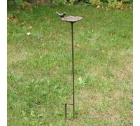 Dibor Vintage Style Freestanding Heart Bird Bath Cast Iron Garden Birdbath Bird Feeding Station Tray On Stake Pole