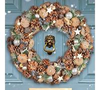 Dibor Vintage Style Giant Ivy Festive Decor Autumn-Winter Wreath Front Door Christmas Wreath 50Cm