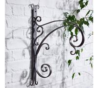 Dibor Vintage Ornate Scrolled Wall Mounted Decorative Garden Basket Bracket in Brown | Size: 1 Pack Dibor Brown 1 Pack
