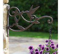 Dibor Vintage Style Hummingbird Wall Bracket Outdoor Basket Hanger Garden Hanging Basket Bracket