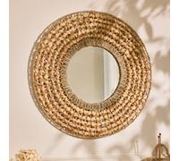 Dibor Vintage Style Lakelyn Water Hyacinth Wall Mirror Dia 65Cm