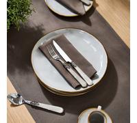 Dibor Traditional Large Brown Cotton Plain Dining Table Runner Table Cloth 180cm Dibor Brown Large
