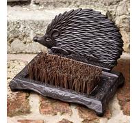 Dibor Vintage Style Ornate Cast Iron Hedgehog Boot Brush