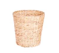 Dibor Water Hyacinth Basket Bedroom Bin Woven Wicker Rattan Wastepaper Bin