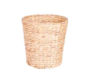 Dibor Water Hyacinth Basket Bedroom Bin Woven Wicker Rattan Wastepaper Bin | Hand Woven, Seagrass, Waste Paper Bin, Traditional Style, Boho, Home Decor