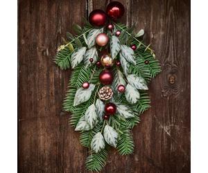 Dibor Waverley Red Bauble Swag Christmas Decoration