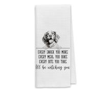 Dibor Welsh Springer Spanie Kitchen Towels - Funny Dog Cloth Hand Towels Tea Towels for Bathroom Kitchen, Gifts for Dog Lovers, 16x24 Inches
