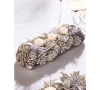 Dibor White Christmas Centrepiece Christmas Decoration Tealight Holder Candle Holders 36cm Dibor White
