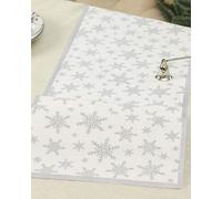 Dibor White Snowflake Dining Table Runner Table Cloth 220cm | Size: XL Dibor White XL