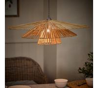 Dibor Wide 3 Tier Natural Home Décor Ceiling Light Shade H21 X D72Cm